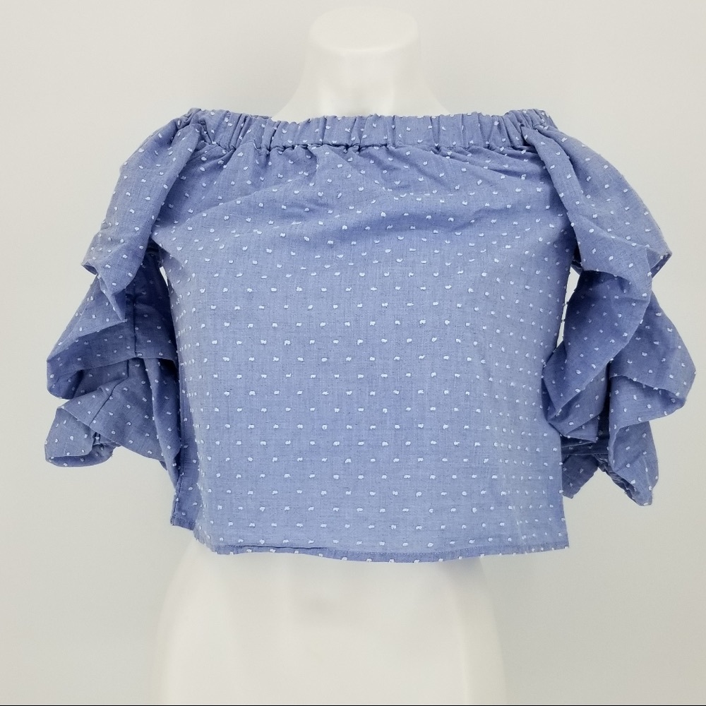 Romeo & Juliet Couture Off Shoulder Blouse - Picture 3 of 7